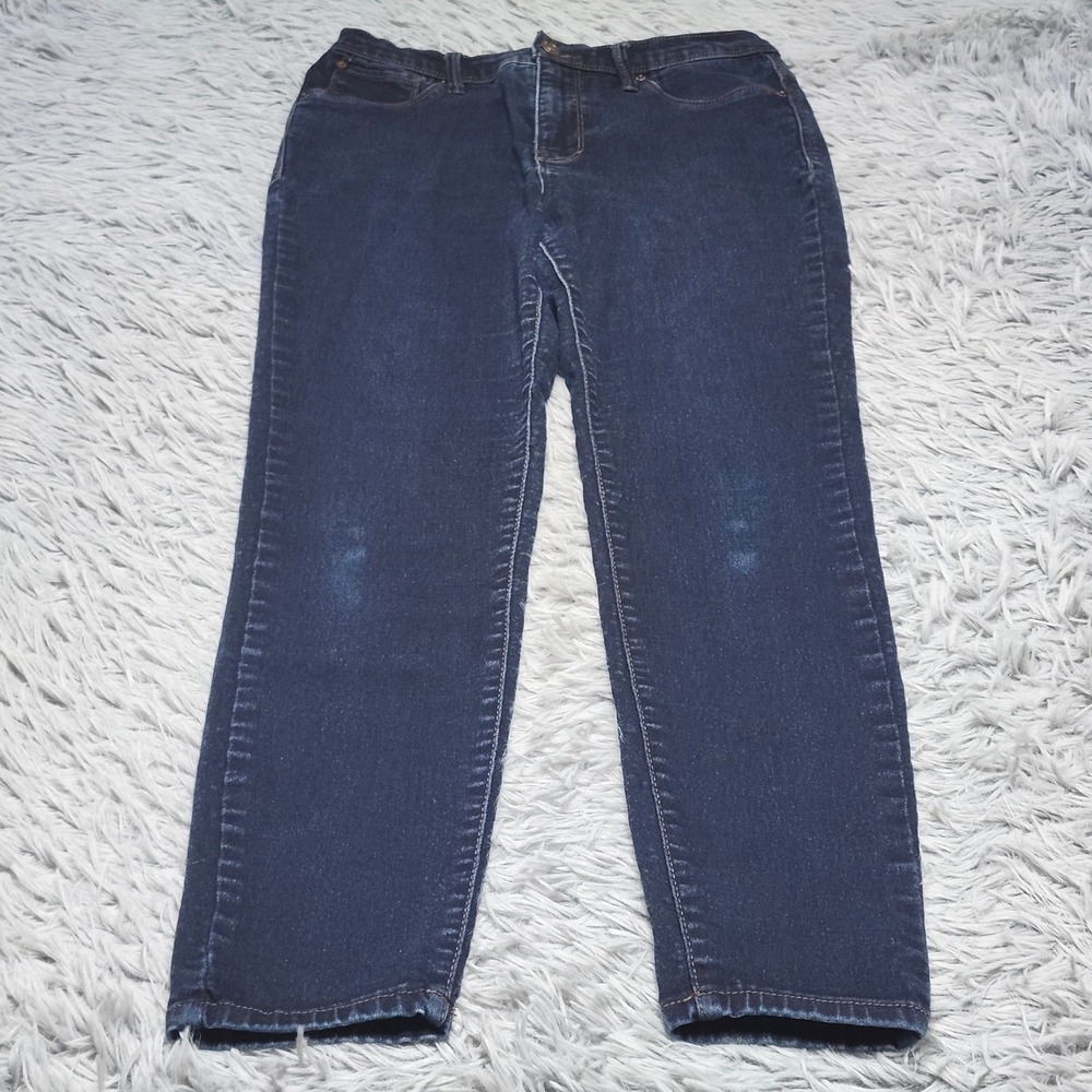 Curve Appeal Jegging Jeans Womens 8/29 Blue High Rise Minimalist Cropped Denim